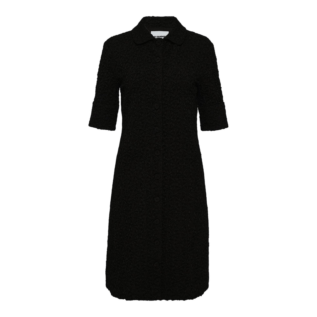 Club21 - Jil Sander - Short Shirt Dress Flower Viscose - WOVEN DRESSES - Black