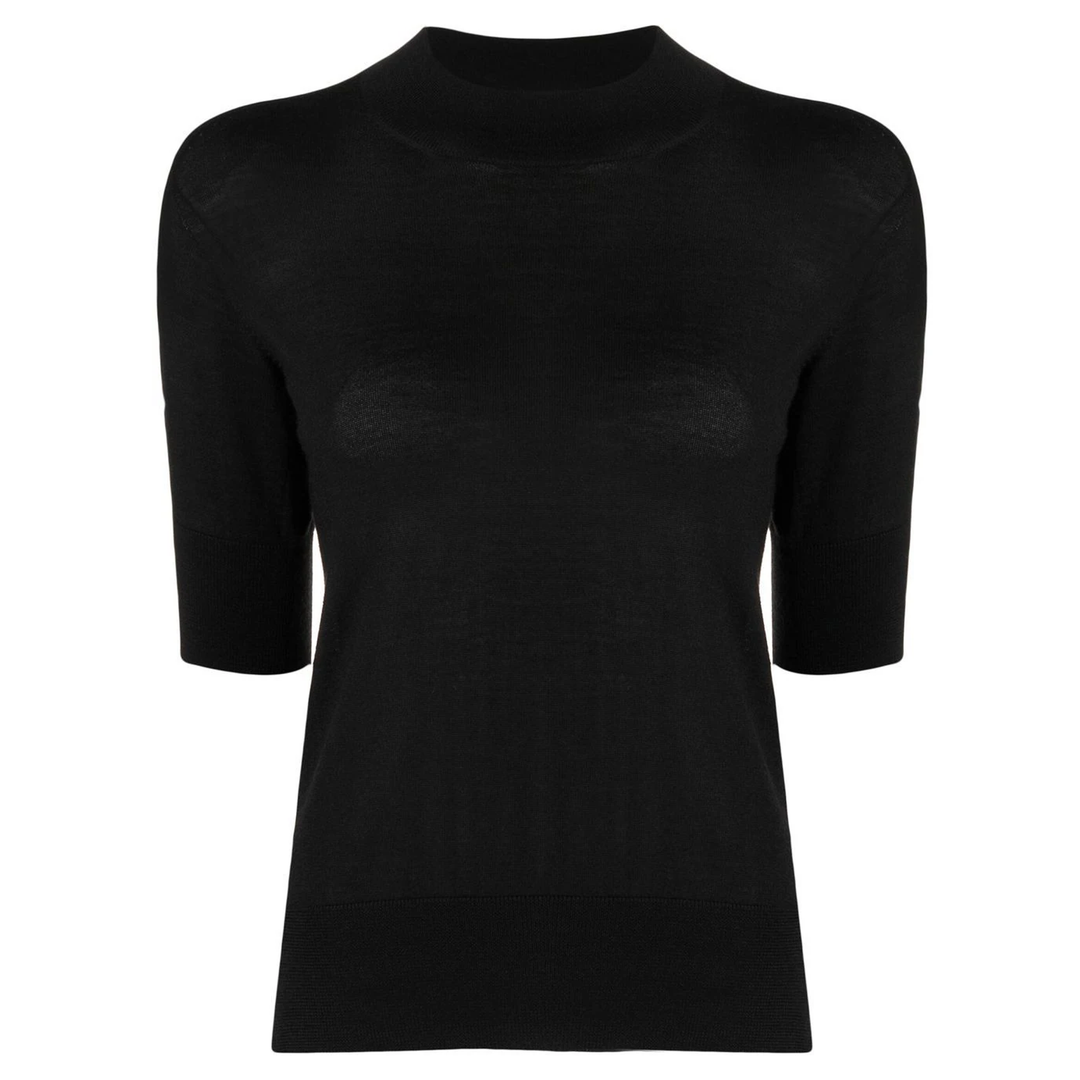 Jil_Sander_Short_Sleeve_Sweater_Black