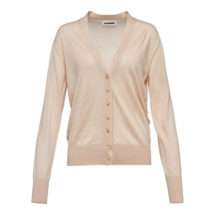 Club21 - Jil Sander - Superfine Merino Cashmere Silk Cardigan - CARDIGANS - Nude