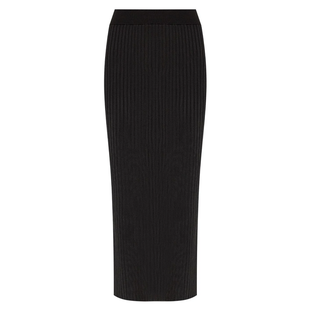 Superfine Viscose Rib Knit Skirt