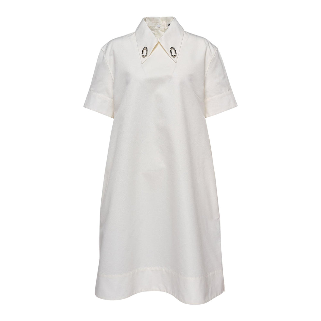 Club21 - Jil Sander - Tunic Dress With Clean Front - WOVEN DRESSES - Off-White