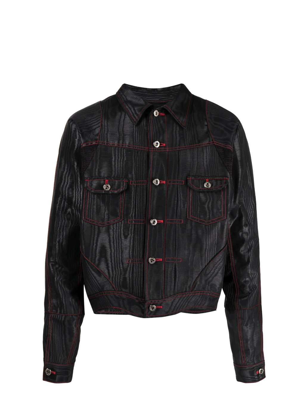 Juntae Kim Pourpoint Moire Jacket Black 1