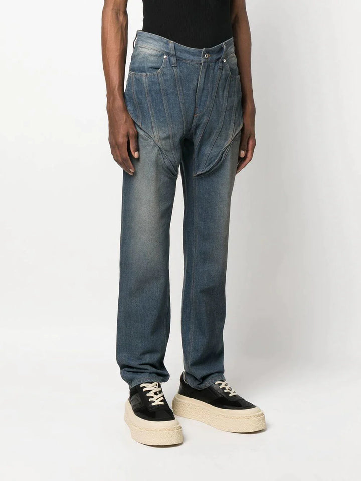 Juntae-Kim-Washed-Corset-Denim-Trousers-Dark-Blue-3