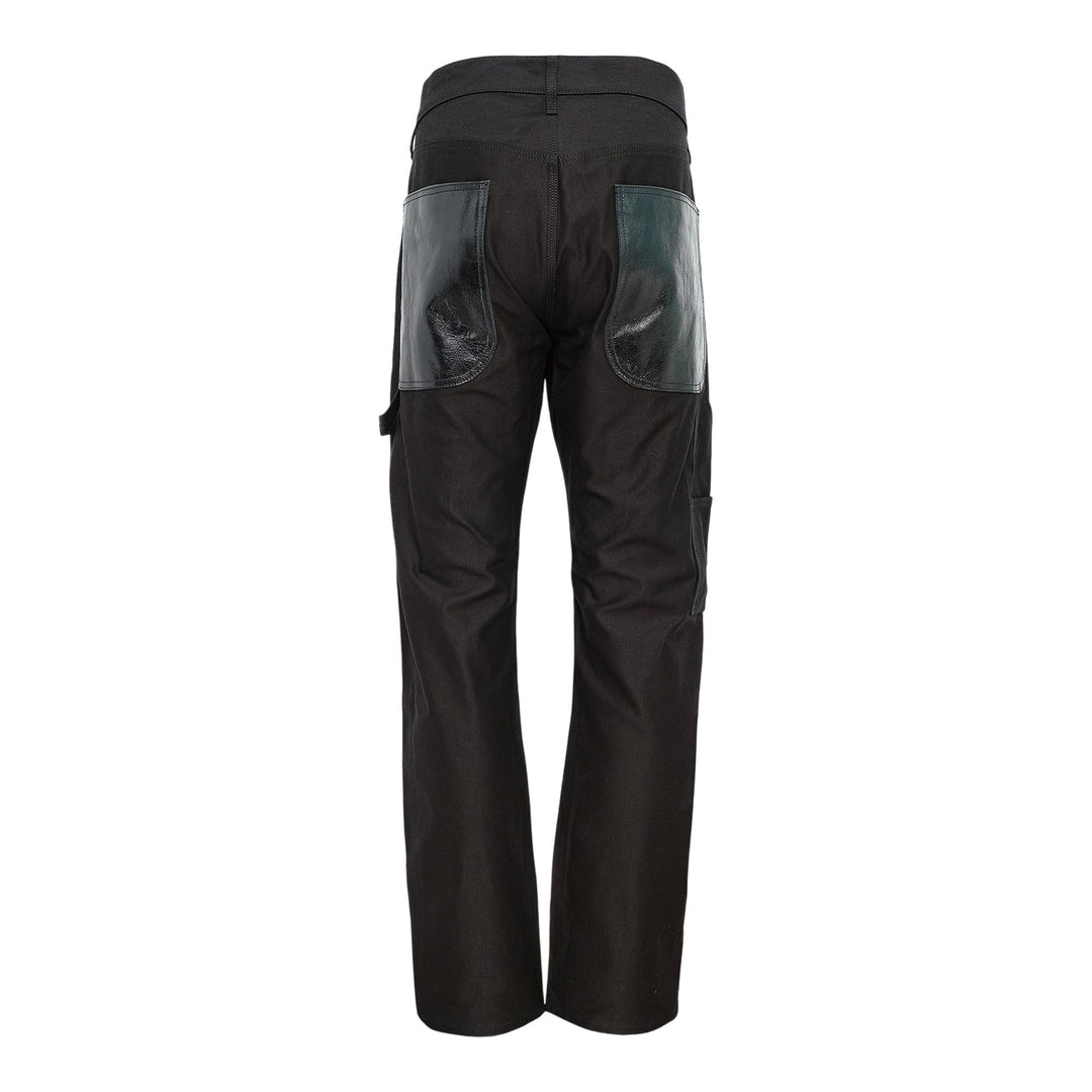 Club21 - Junya Watanabe - Cotton Back Satin Leather Pants - PANTS - Black