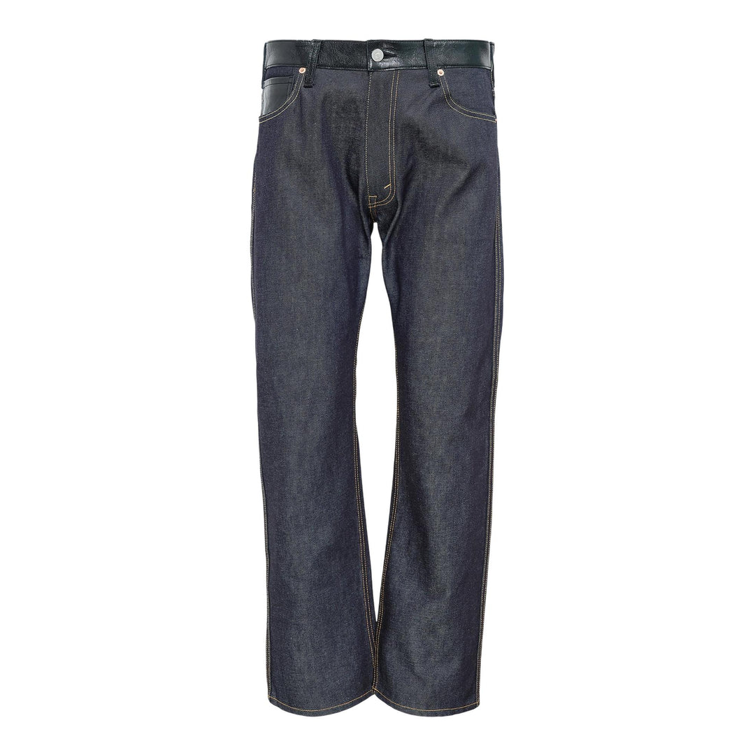 Club21 - Junya Watanabe - Cotton Denim Leather Levi'S Jeans - JEANS - Black