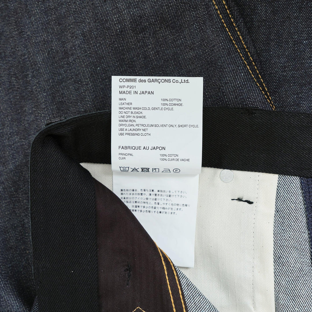 Club21 - Junya Watanabe - Cotton Denim Leather Levi'S Jeans - JEANS - Black