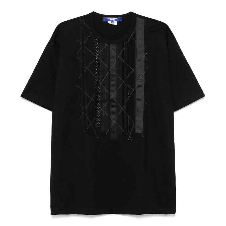 Cotton Jersey Braid Patchwork Tee