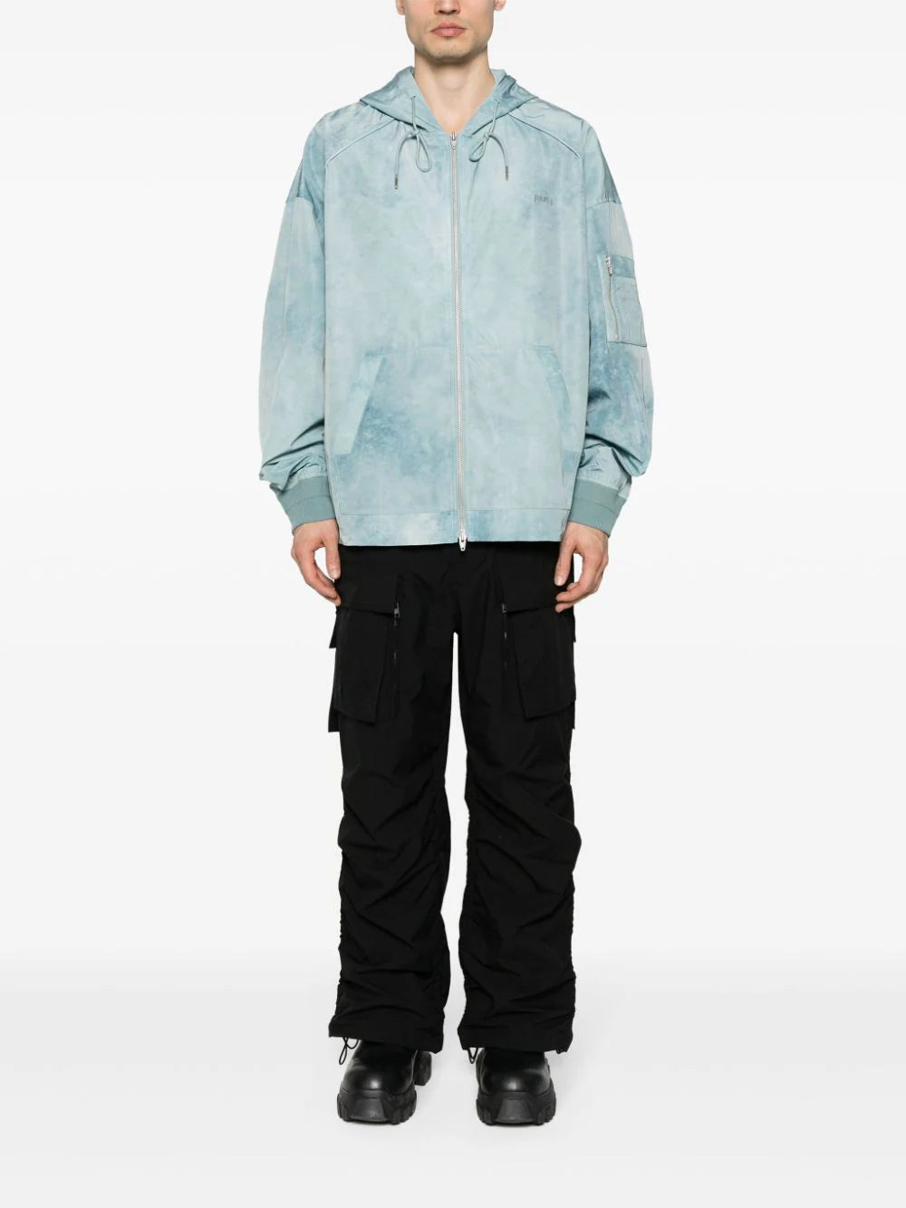 Juun.J-Dyeing-Like-Puckering-Hoodie-Green-2