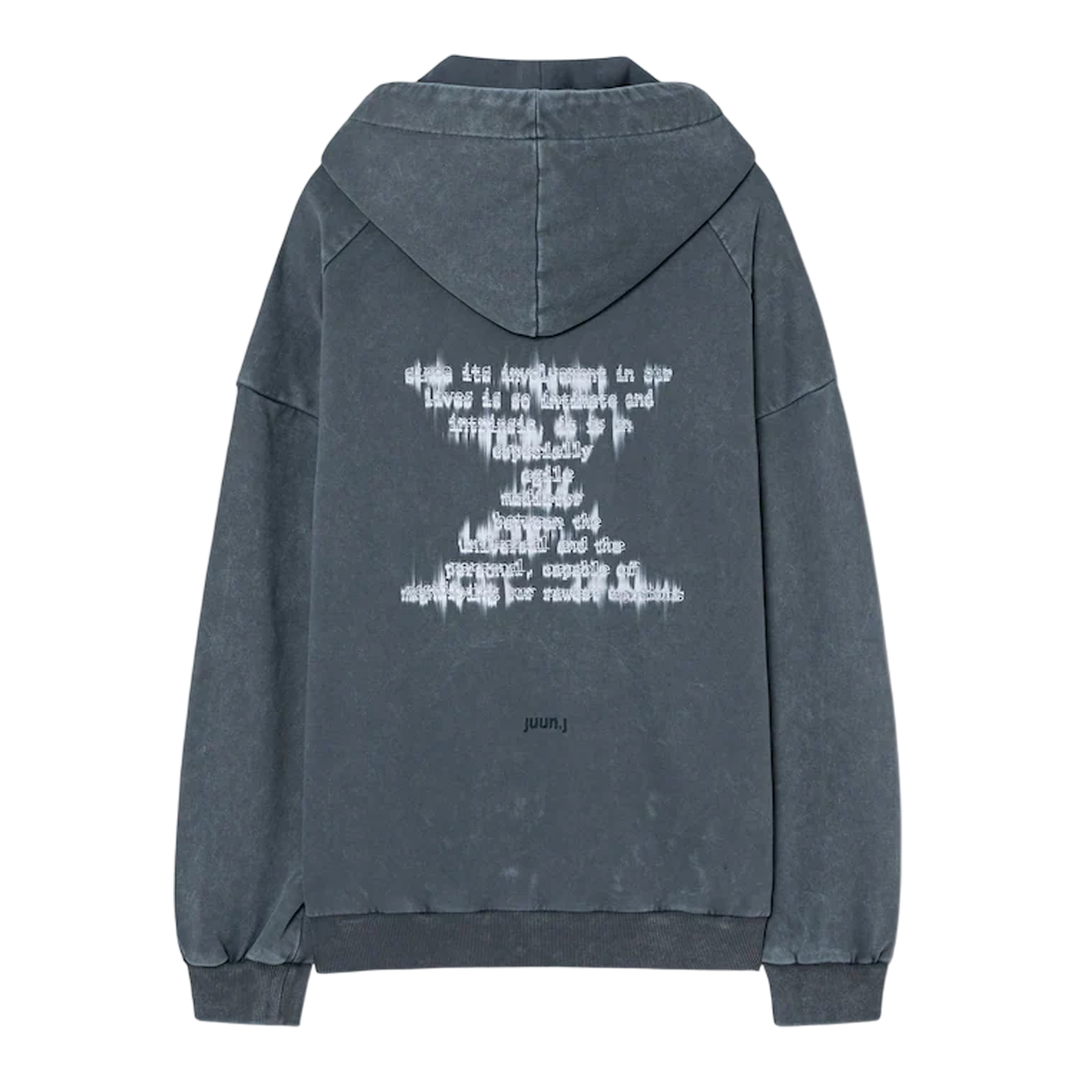 Language Lettering Embroidery Hoodie