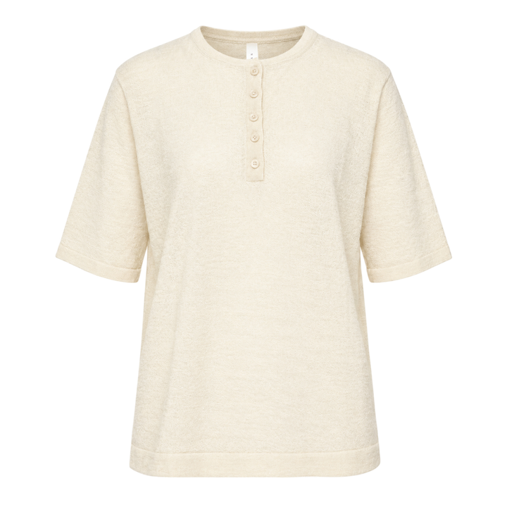 Fine Henley Knit Top