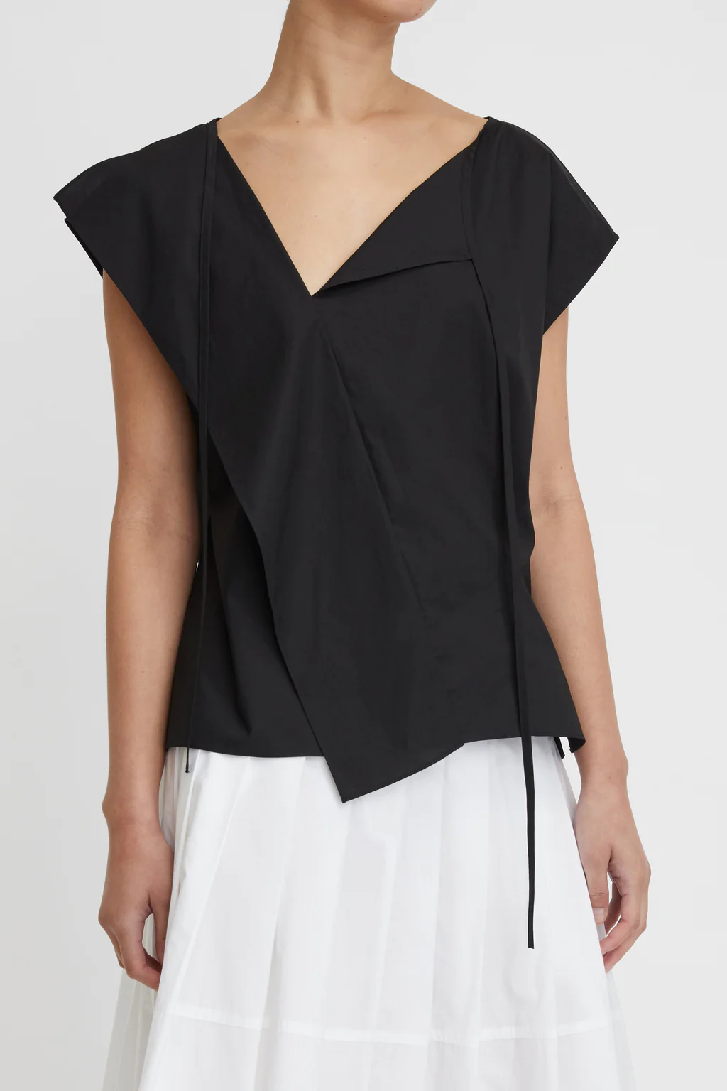 Lee-Mathews-Andy-Tie-Neck-Top-Black-5