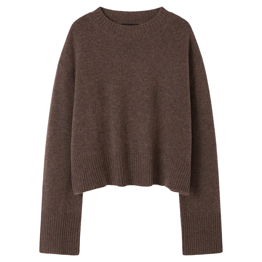 Cashmere Cropped Crewneck Sweatshirt