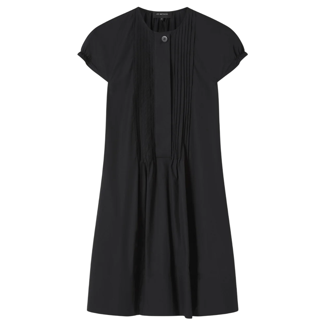 LeeMathews_MylesPintuckDress_Black