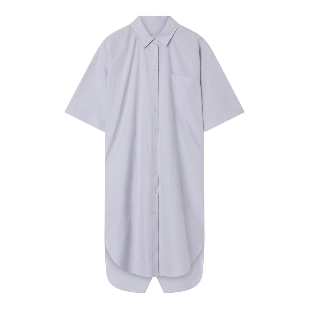 Club21 - Lee Mathews - LM Poplin Short Sleeve Shirt Dress - DRESSES - Light Blue