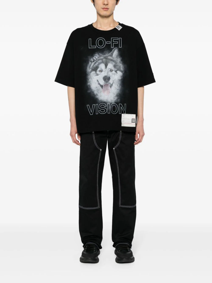 MIHARA-YASUHIRO-Dog-Printed-Tee-Black-2