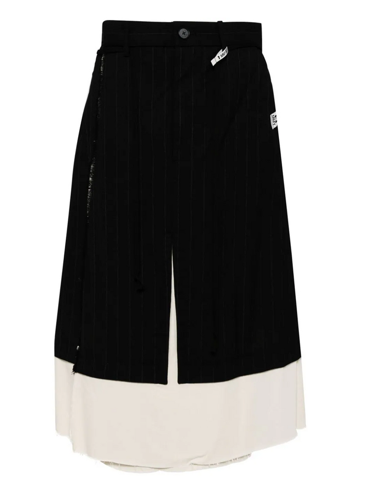 MIHARA_YASUHIRO_Wool_Pasted_Skirt-Black