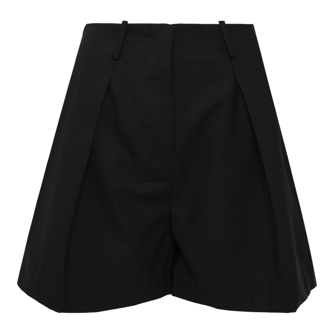 Club21 - MMAM - High-Waisted Darted Wool Blend Shorts - SHORTS - Black