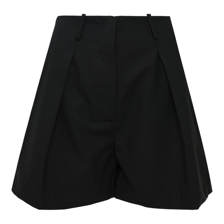 Club21 - MMAM - High-Waisted Darted Wool Blend Shorts - SHORTS - Black