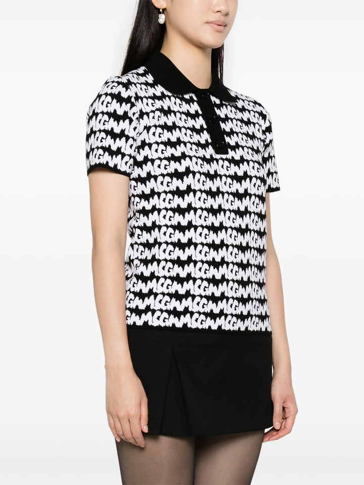 MSGM-Allover-Polo-Black-3