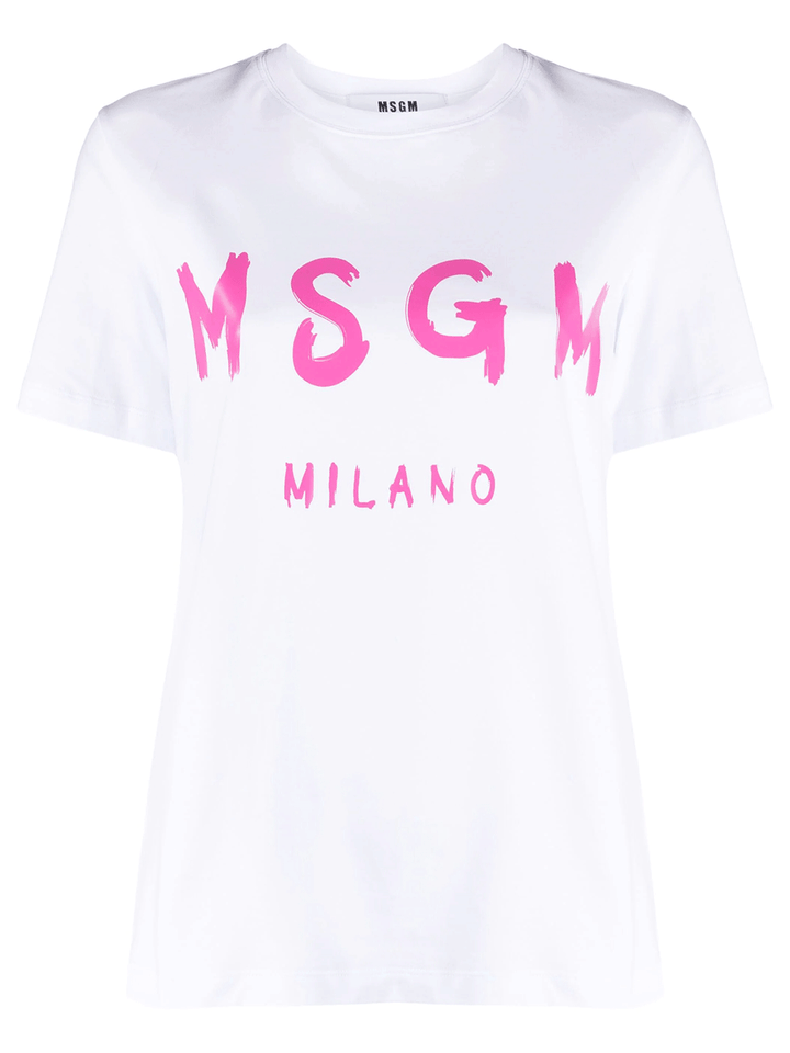 MSGM-Brushstroke-Logo-T-Shirt-White-1