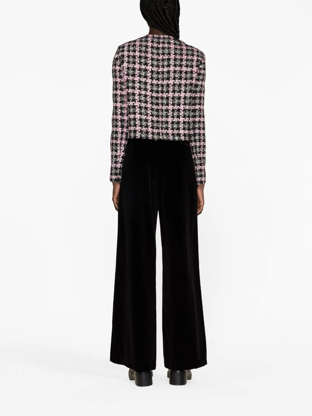 MSGM-Checkered-Button-Up-Jacket-Black-3