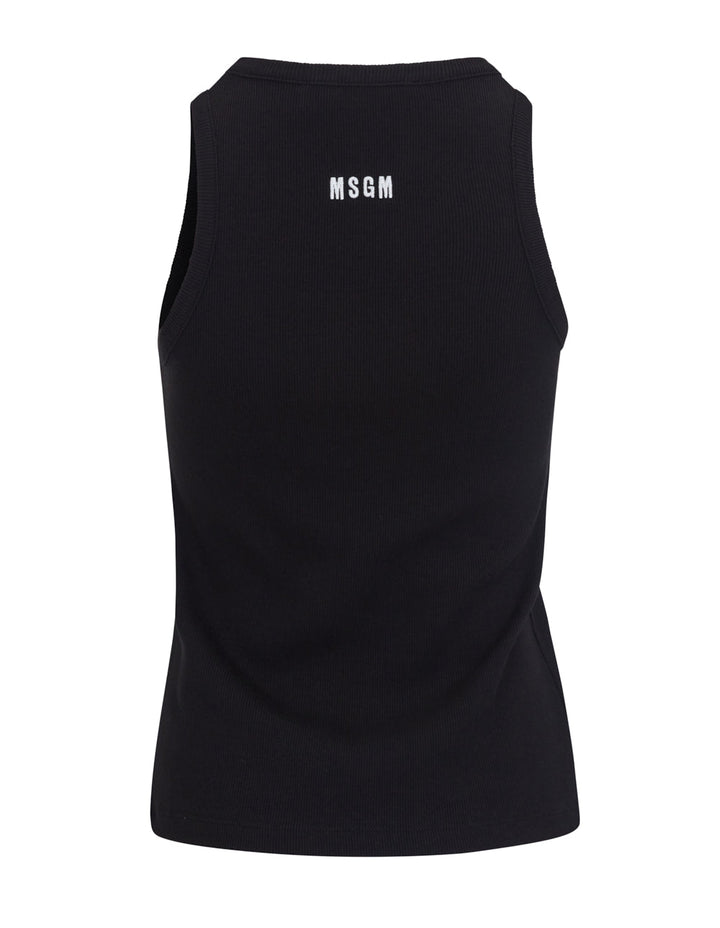 MSGM-Embellished-Hear-Arrow-Tank-Black-2