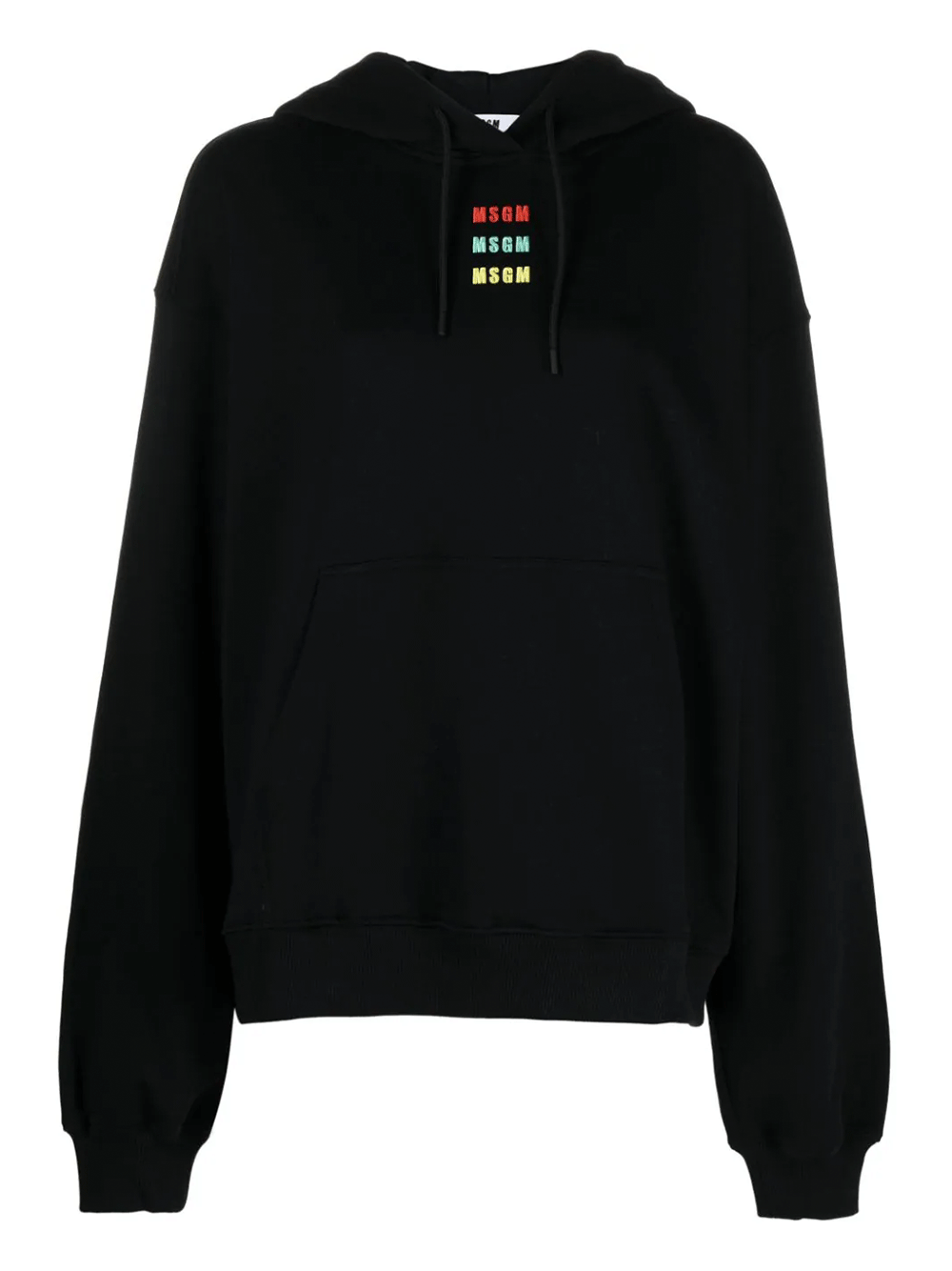 MSGM-Illusion-Hooded-Sweatshirt-Black-1