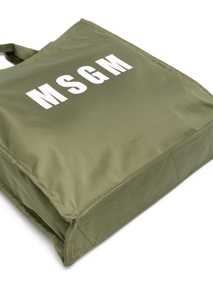 MSGM-Logo-Shopping-Bag-Dark-Green-4