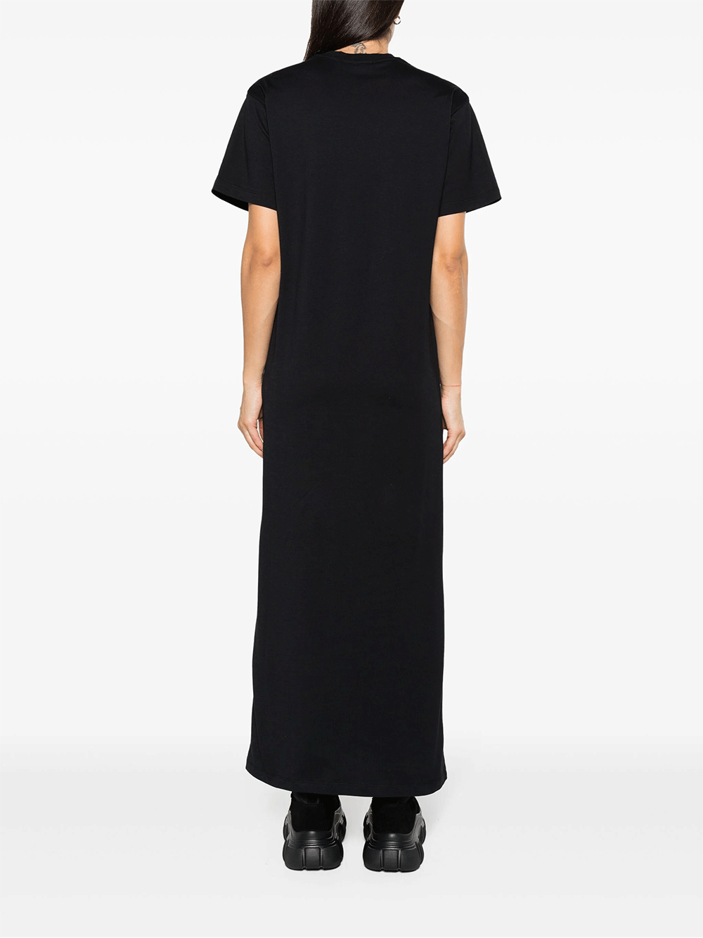 MSGM-Logo-T-Shirt-Dress-Black-4