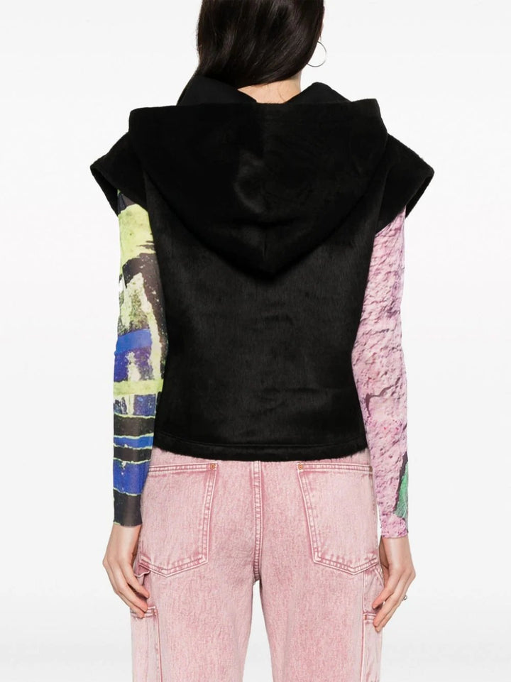 MSGM-Neoprene-Hooded-Sweatshirt-Black-4