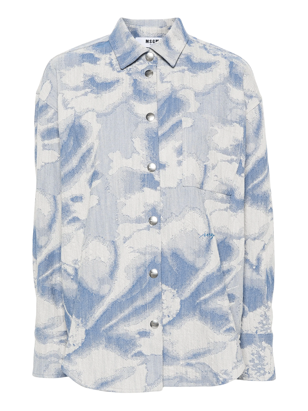 MSGM-Oversized-Floral-Print-Shirt-Light-Blue-1