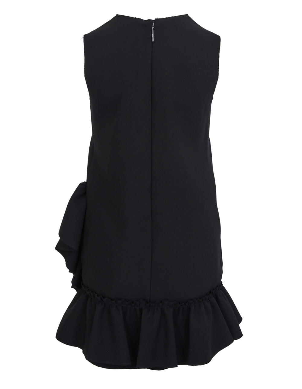 MSGM Ruffled Hem Mini Dress Black 2