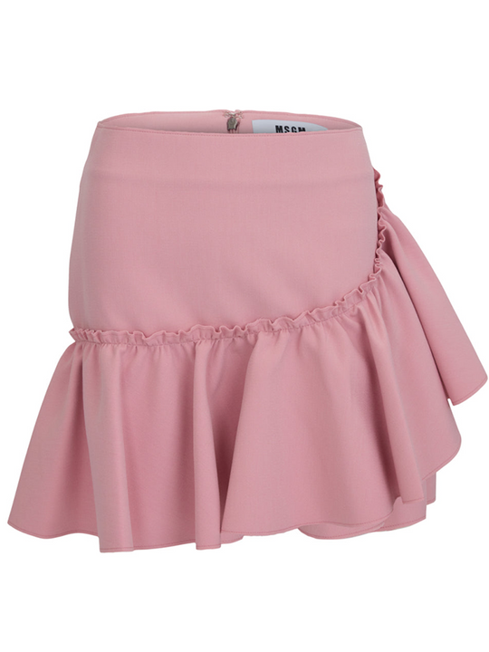 Ruffled Hem Mini Skirt