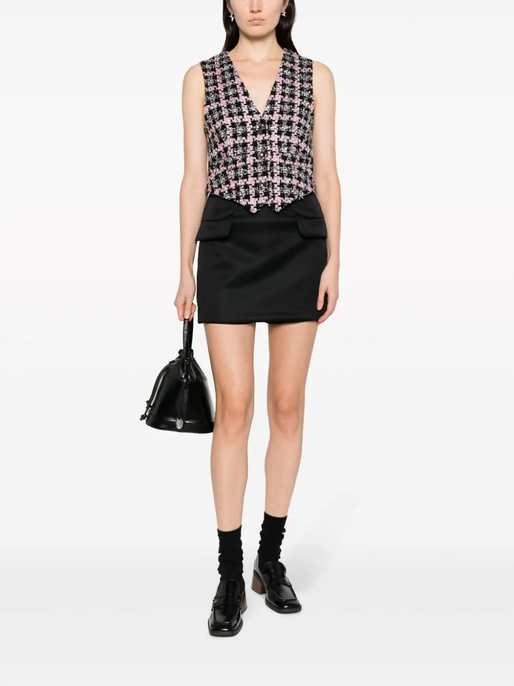 MSGM-Skorts-With-Faux-Pocket-Flaps-Black-2