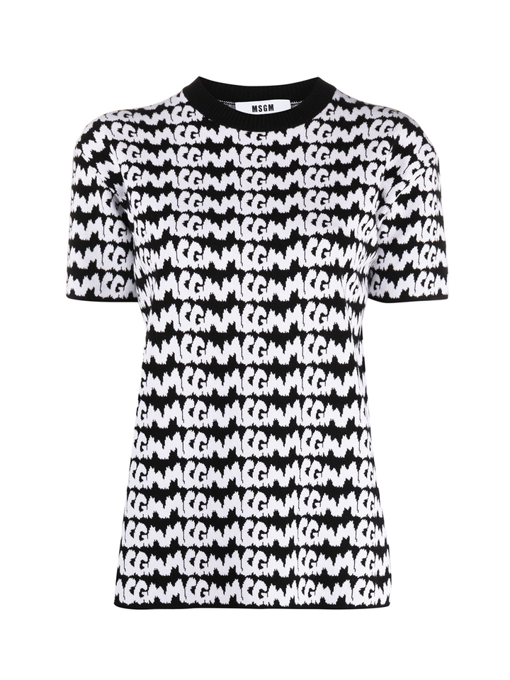 MSGM_AlloverT-Shirt-Black