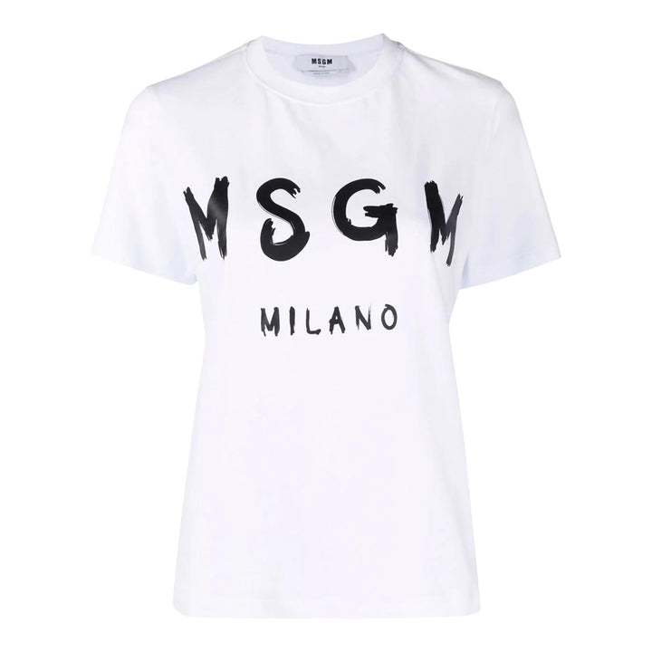 Club21 - MSGM - Brush Stoke Tee - TEES - White