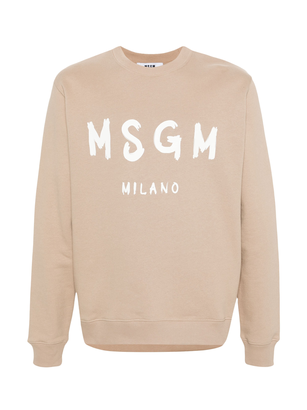 MSGM_BrushstrokeLogoSweatshirt_beige