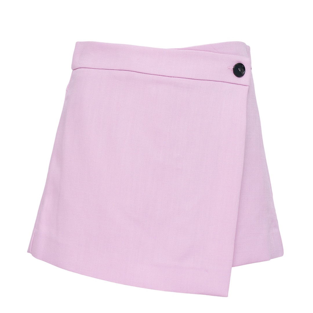 Flamed Viscose Canvas Shorts