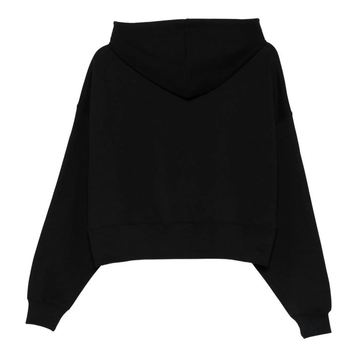 Club21 - MSGM - Logo Cropped Hoodie - SWEATSHIRTS - Black