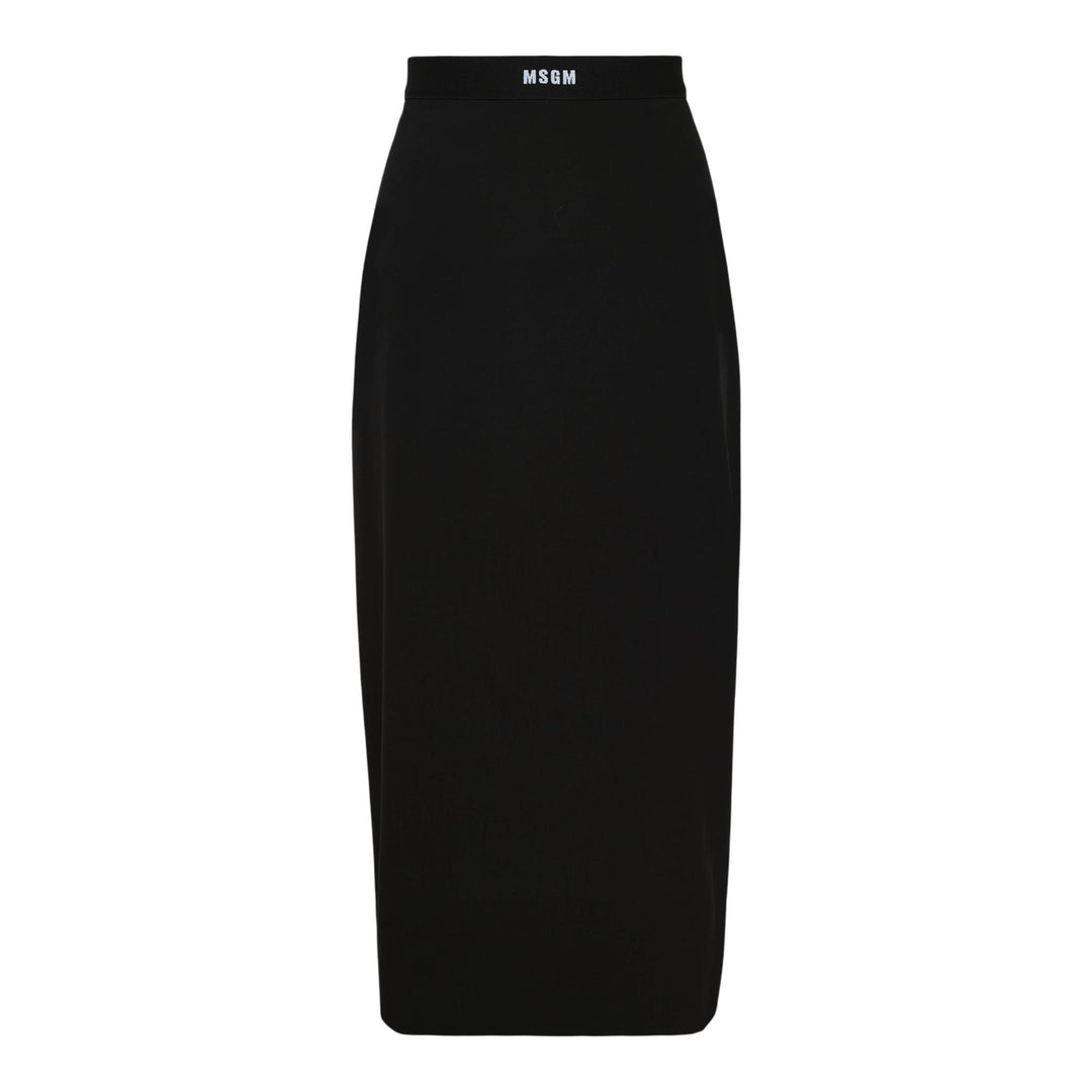 Club21 - MSGM - Logo On Waistband Skirt - SKIRTS - Black