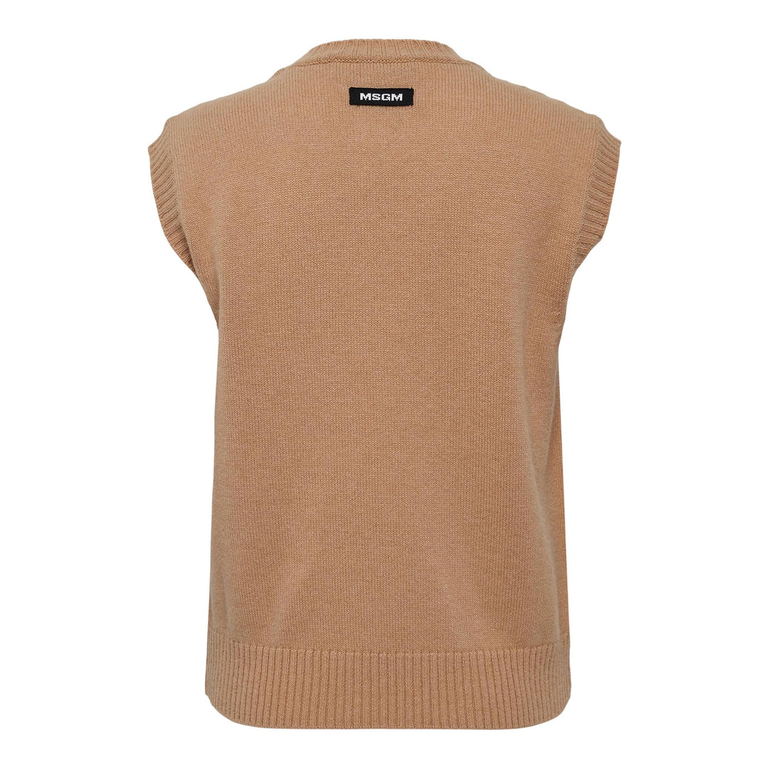 Club21 - MSGM - Maglia Knitwear Top - KNIT TOPS - Beige