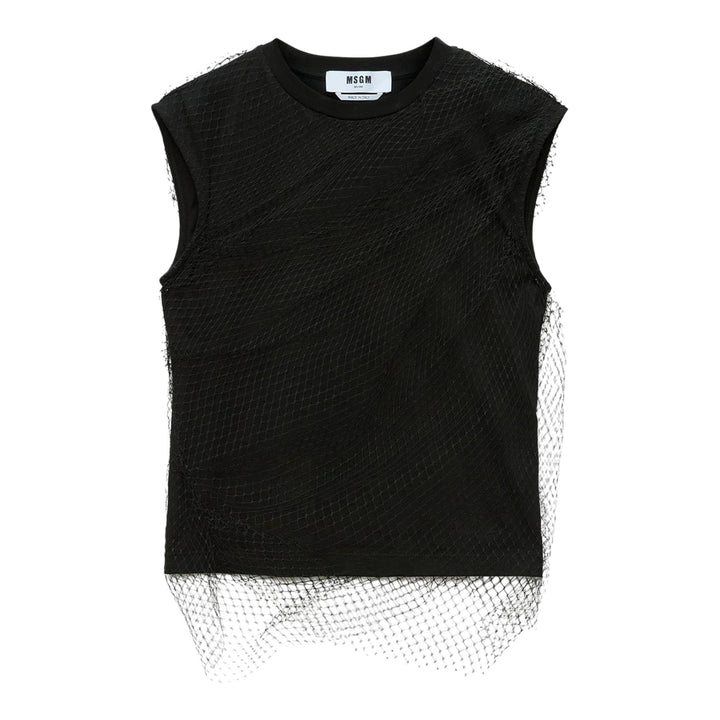 Club21 - MSGM - Mesh Tank Top - WOVEN TOPS - Black