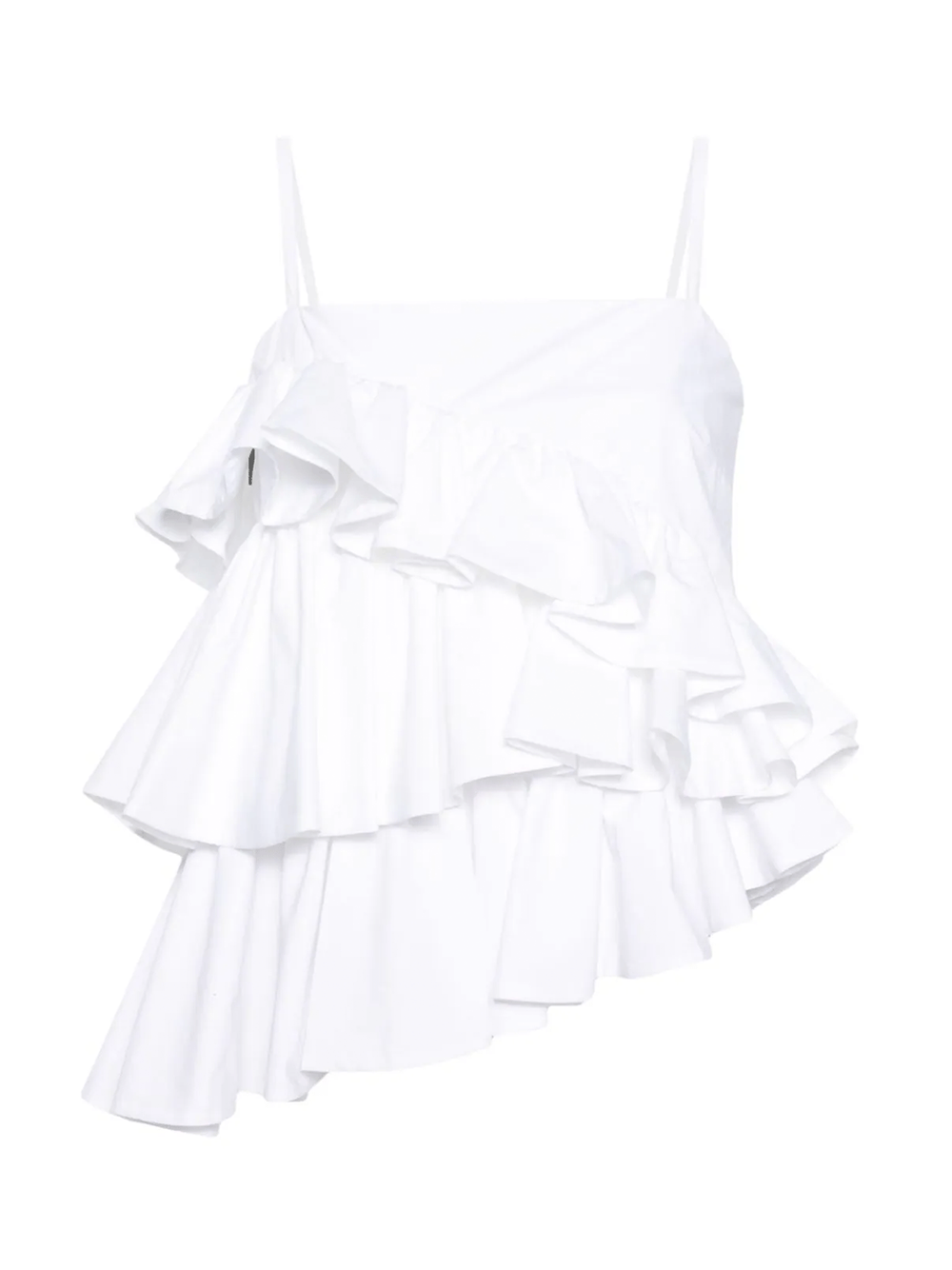 MSGM_MultiTierRufflesTop_White