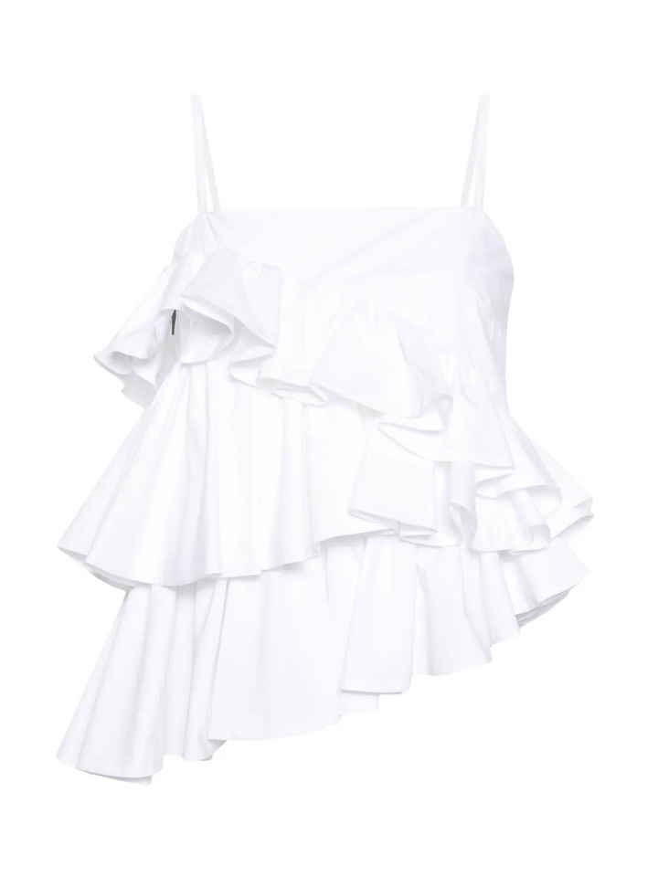 MSGM_MultiTierRufflesTop_White