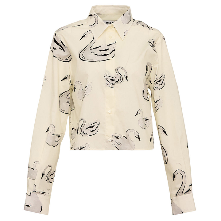 MSGM_Swans_Shirt_Offwhite