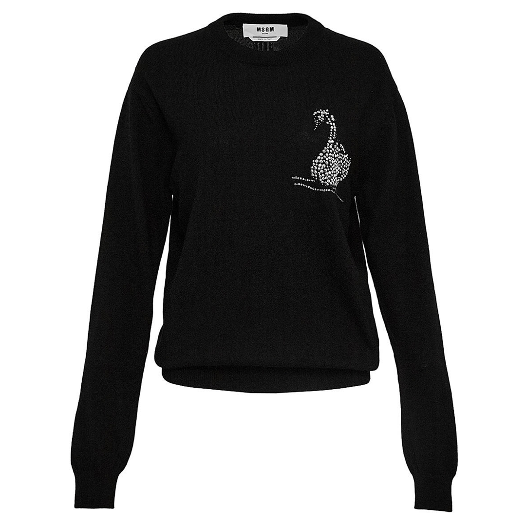 MSGM_Swans_Sweater_Black