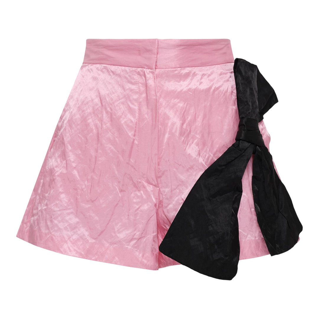 Club21 - MSGM - Waisted Shorts With Ribbon - SHORTS - Pink