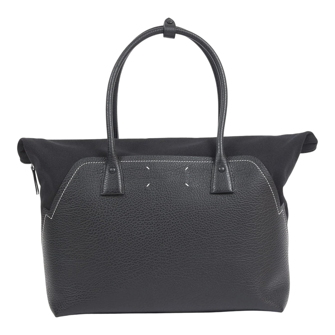 Club21 - Maison Margiela - Shopping Large Embossed Grain Tote - TOTES - Black