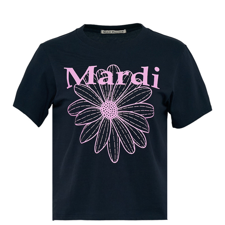 Mardi_Mercredi_Slim_T-Shirt_Flower_Mardi_Navy