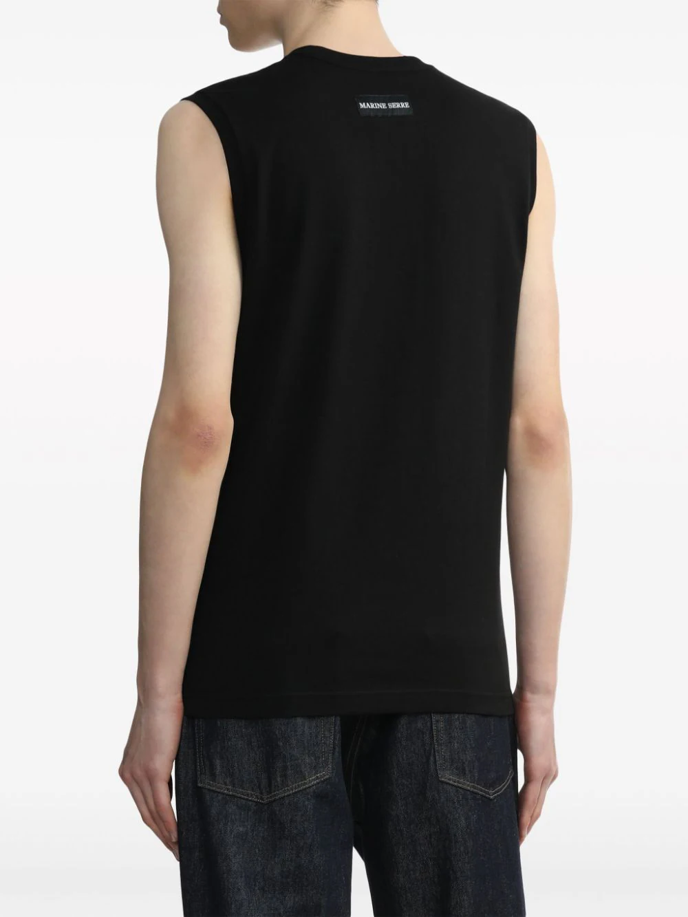 Marine-Serre-Organic-Cotton-Jersey-Plain-Tank-Top-Black-4